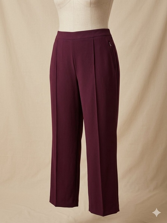 Calvin Klein Pants - Calvin Klein Women's Wide-Leg Pants in Burgundy